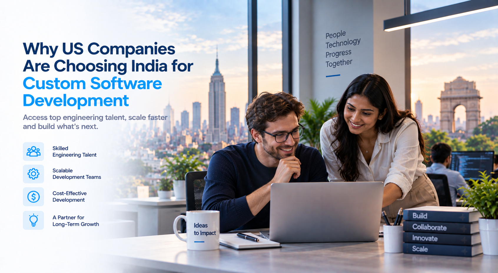 Custom software development team in India supporting US companies