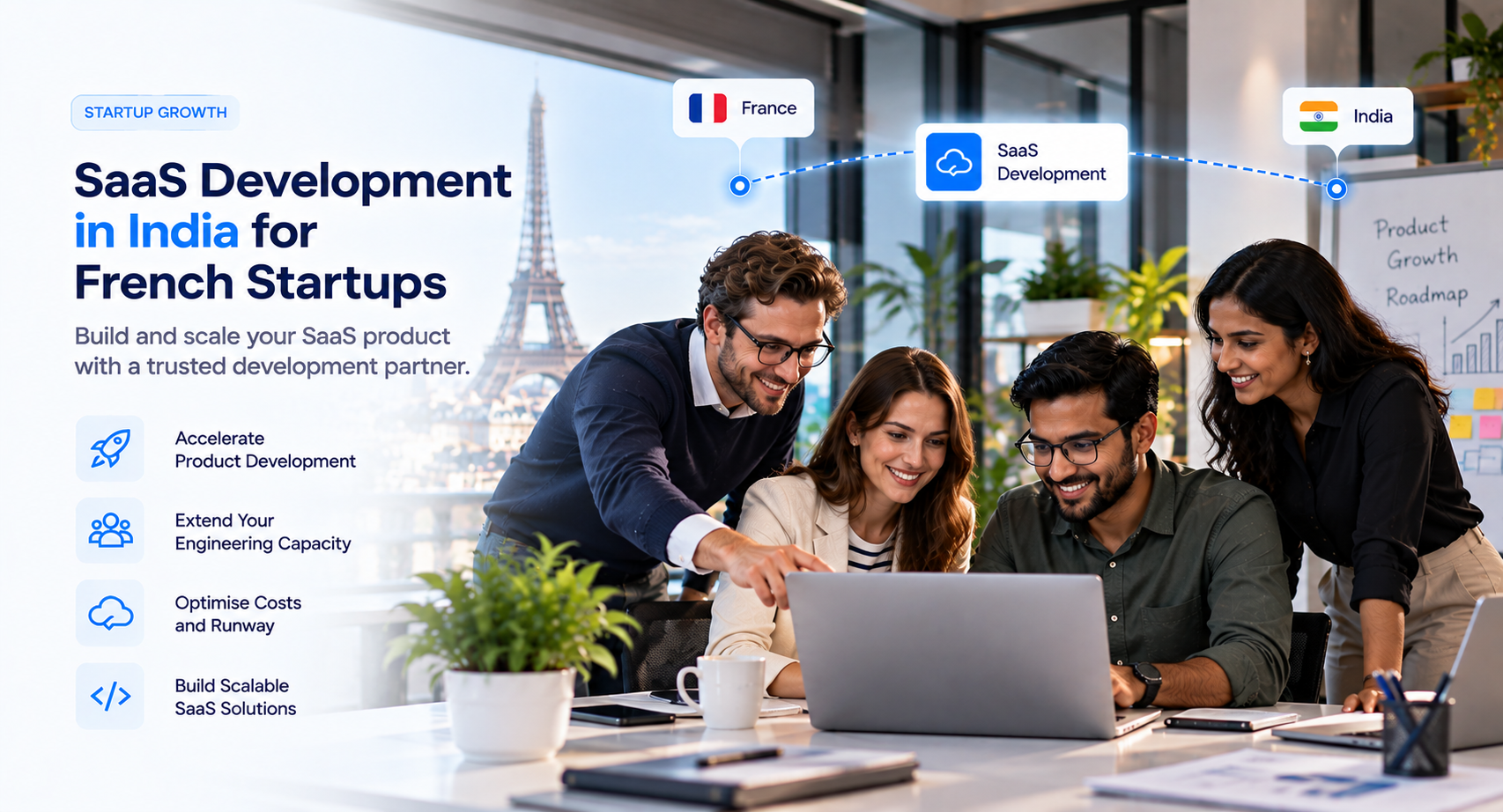 SaaS development in India for French startups