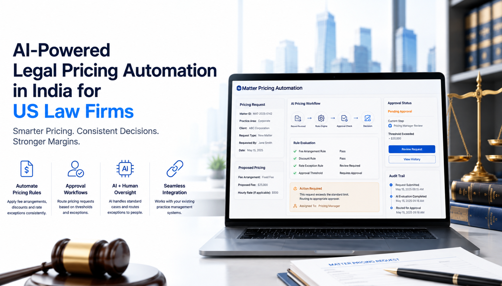 AI-powered legal pricing automation in India for US law firms