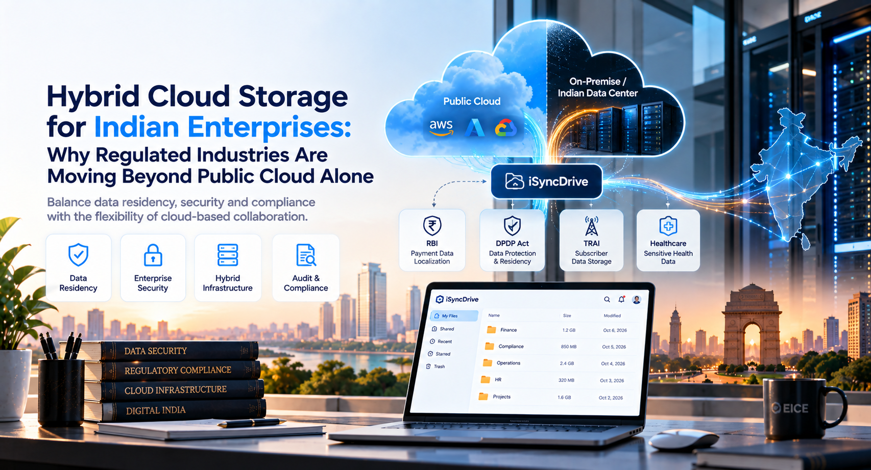 Hybrid cloud storage for Indian enterprises with data residency, security and centralized access controls