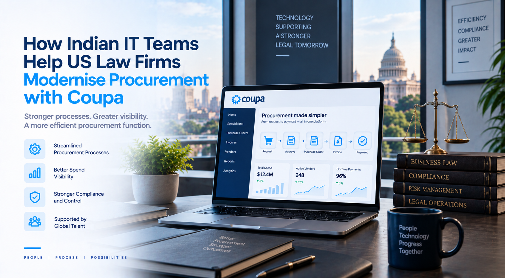 Coupa procurement platform implementation for a US law firm