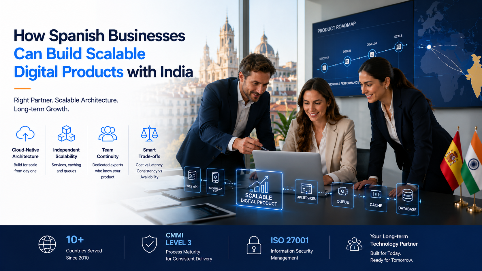 Scalable digital product development in India for Spanish businesses