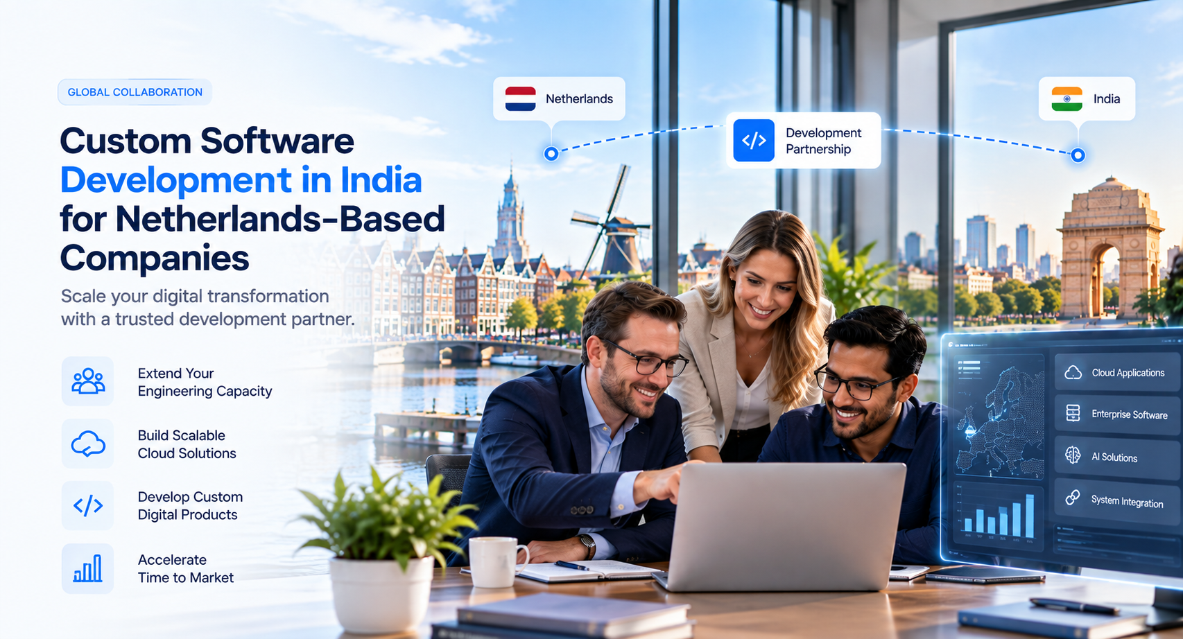 Custom software development in India for Netherlands-based companies